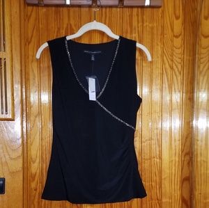 White House Black Market fitted shell silver detai